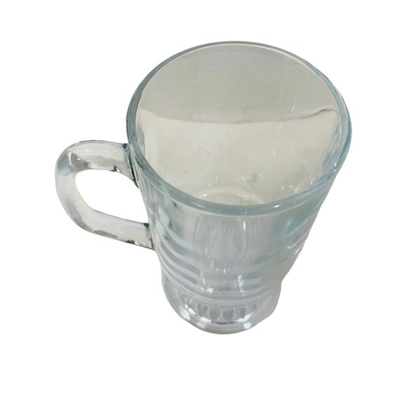 Vintage Crystal Coffee Beer Beverages Mugs Plain Footed Pedestal Clear - Picture 6 of 7